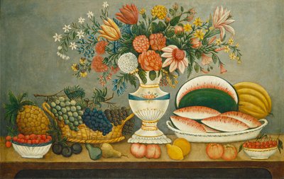 Fruit and Flowers by American School